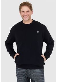 Philipp Plein - PHILIPP PLEIN Czarna bluza męska ls hexagon, Rozmiar M. Kolor: czarny