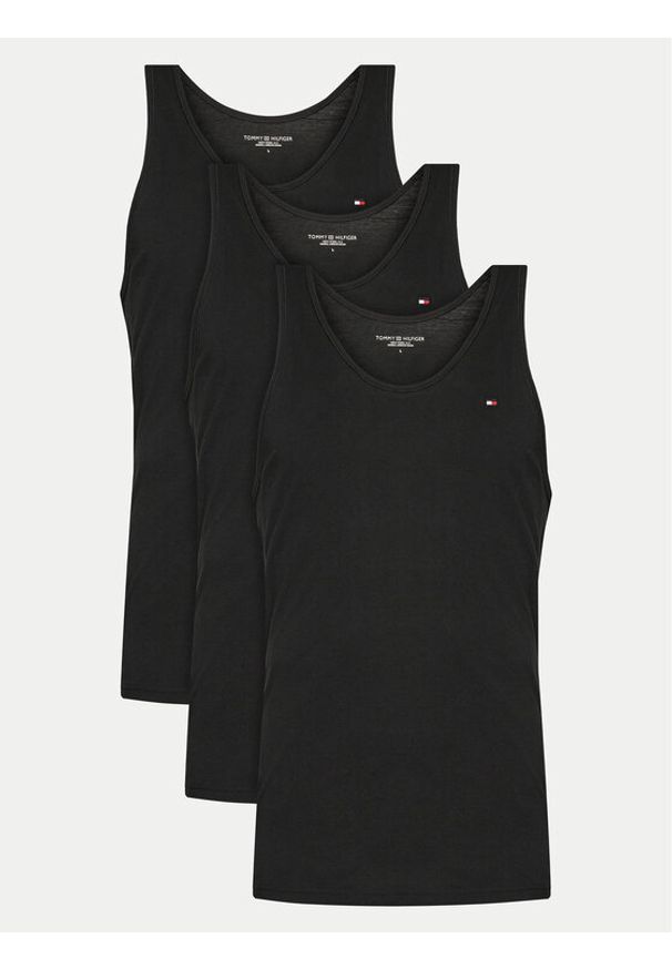 TOMMY HILFIGER - Tommy Hilfiger Komplet tank topów UM0UM03387 Czarny Regular Fit. Kolor: czarny. Materiał: bawełna