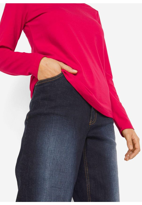 bonprix - Koszulka z długim rękawem (2 szt.). Kolor: czerwony. Materiał: materiał. Długość rękawa: długi rękaw. Długość: długie