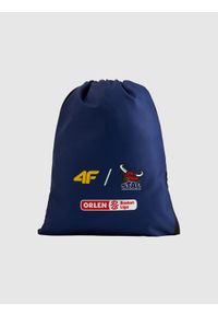 4f - 4F Plecak-worek 4F x Stal Ostrów Wielkopolski 2025/26 - granatowy Uniwersalny. Kolor: niebieski. Materiał: dresówka, jeans. Wzór: nadruk. Styl: casual, sportowy #1