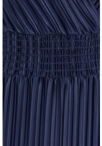 DKNY - Dkny Sukienka kolor granatowy midi rozkloszowana. Kolor: niebieski. Materiał: tkanina. Typ sukienki: rozkloszowane, plisowane. Długość: midi #4