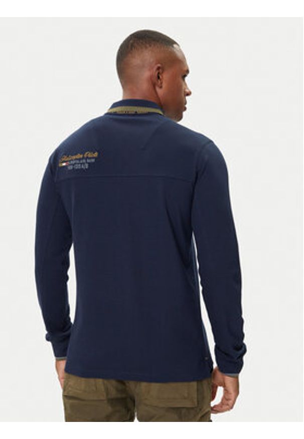 Aeronautica Militare Polo 252PO1896UP00173 Granatowy Regular Fit. Typ kołnierza: polo. Kolor: niebieski. Materiał: bawełna