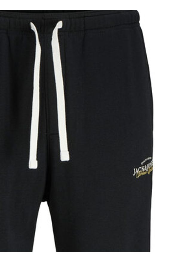 Jack & Jones Spodnie dresowe Kane Billy 12283257 Czarny Relaxed Fit. Kolor: czarny. Materiał: syntetyk, bawełna