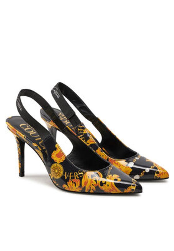 Versace Jeans Couture Szpilki 77VA3S52 ZS366 Czarny. Kolor: czarny. Materiał: skóra. Obcas: na szpilce