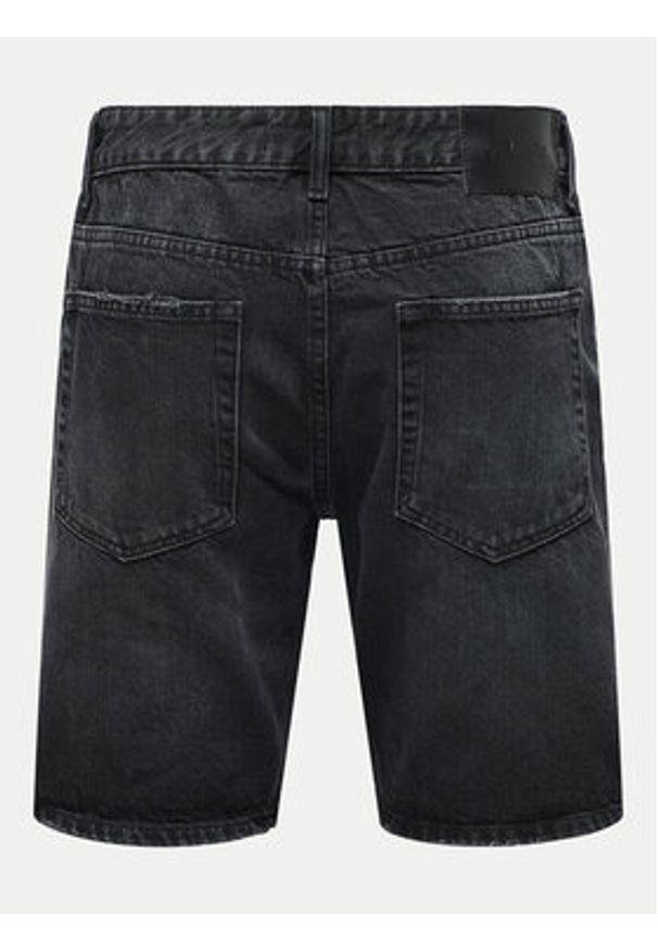 Only & Sons Szorty jeansowe Edge 22032047 Czarny Straight Fit. Kolor: czarny. Materiał: bawełna