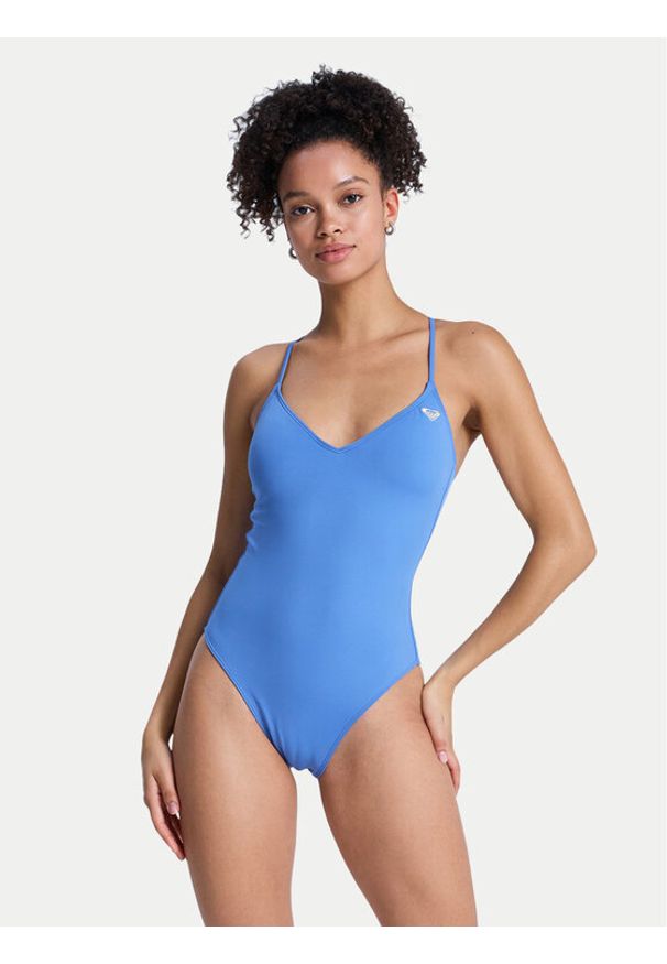 Roxy Strój kąpielowy Solid Essentials ERJX103796 Błękitny. Kolor: niebieski. Materiał: syntetyk