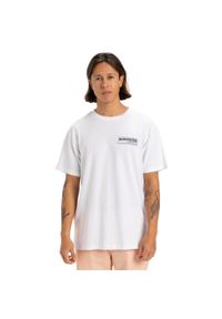 Quiksilver - Koszulka z krótkim rękawem dla Mężczyzn PALM SQUARE Biały. Kolor: biały. Materiał: materiał, bawełna. Długość rękawa: krótki rękaw. Długość: krótkie. Wzór: nadruk