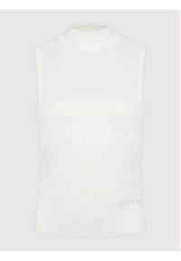 Guess Golf Zelinda W2YR32 Z2V62 Biały Slim Fit. Typ kołnierza: golf. Kolor: biały. Materiał: wiskoza #6