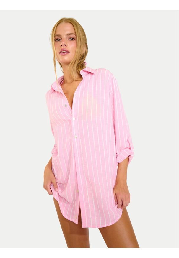 Banana Moon Koszula Garel Galeana MVD33 Różowy Regular Fit. Kolor: różowy. Materiał: syntetyk