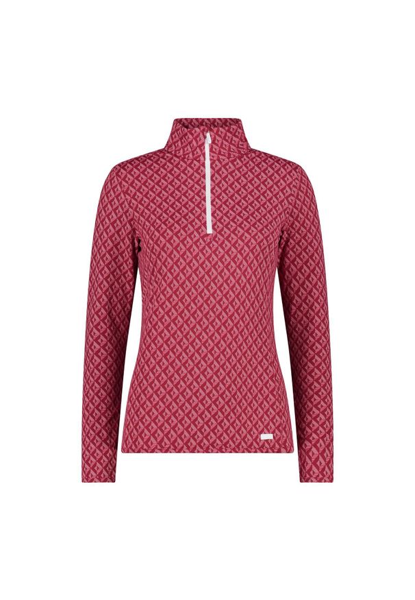 Golf damska narciarska CMP 33L0486. Typ kołnierza: golf. Kolor: czerwony, wielokolorowy, biały. Sezon: zima. Sport: golf, narciarstwo