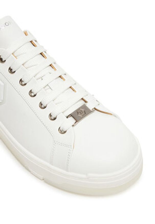 Philipp Plein - PHILIPP PLEIN Sneakersy PAES USC0722 PLE005N01 Biały. Kolor: biały. Materiał: skóra