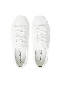 Calvin Klein Sneakersy Vulc Lace Up Mono Pu HW0HW02573 Biały. Kolor: biały. Materiał: skóra #4