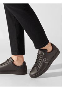 Trussardi Jeans - Trussardi Sneakersy 77A00511 Czarny. Kolor: czarny. Materiał: skóra