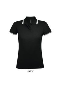 SOL'S - Damska koszulka polo Sol's Pasadena. Typ kołnierza: polo. Kolor: wielokolorowy, niebieski, biały. Materiał: bawełna #2