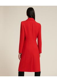 Luisa Spagnoli - LUISA SPAGNOLI - Czerwony płaszcz wełniany SUONO. Kolor: czerwony. Materiał: wełna. Długość: do kolan. Styl: klasyczny #4