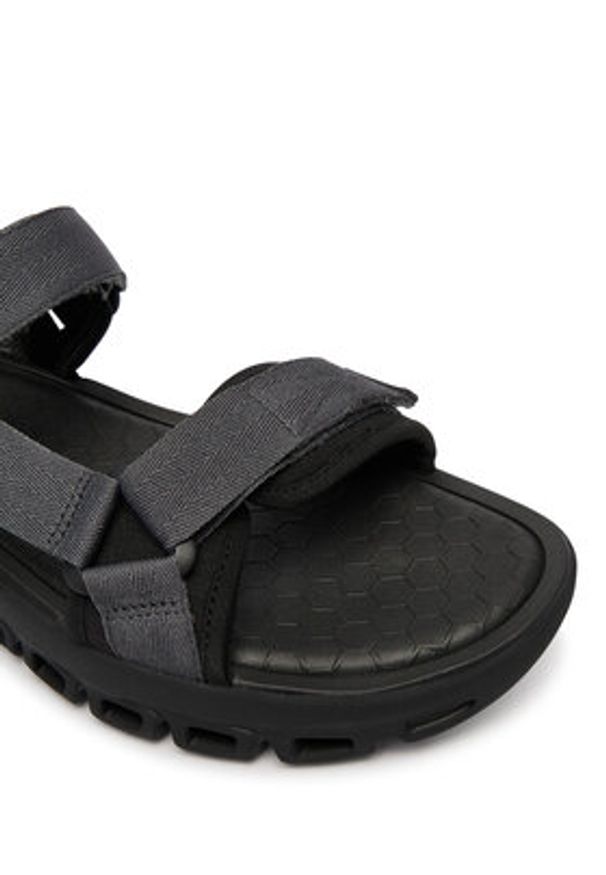 skechers - Skechers Sandały Glide Step Sandal 233382/BBK Czarny. Kolor: czarny. Materiał: materiał