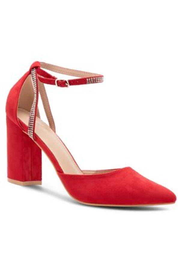 DeeZee Czółenka LISA KL-HT4587-21 Czerwony. Kolor: czerwony. Materiał: materiał