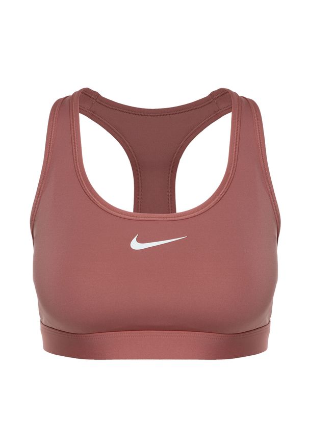 Biustonosz treningowy Nike Swoosh Medium Support. Kolor: różowy