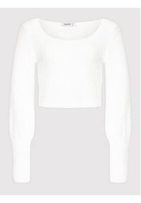 DeeZee Sweter Missisipi AL008 Biały Regular Fit. Kolor: biały. Materiał: syntetyk