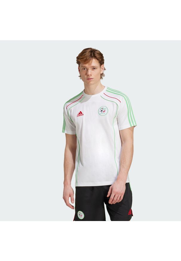 Adidas - Koszulka Algeria UBP. Kolor: biały. Materiał: materiał. Sport: piłka nożna