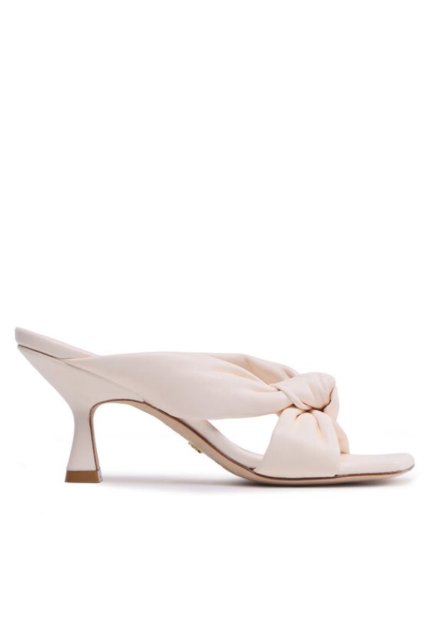 Stuart Weitzman Klapki Playa 75 Knot Sandal S7073 Beżowy. Kolor: beżowy. Materiał: skóra