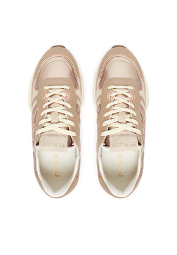 Pinko - PINKO Sneakersy Zoe 01 SS0087P023 Beżowy. Kolor: beżowy. Materiał: skóra
