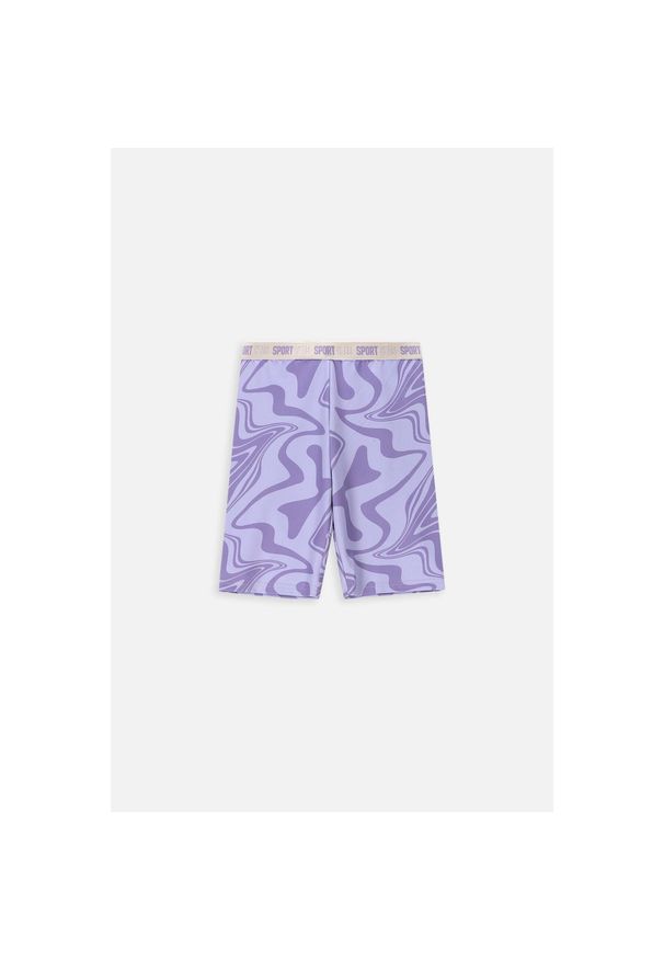 Legginsy sportowe dla dzieci Lemon Explore WL4 krótkie. Okazja: na co dzień. Kolor: fioletowy. Materiał: poliester, elastan. Długość: krótkie. Sezon: lato. Styl: sportowy
