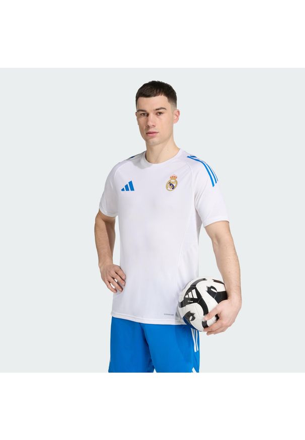 Adidas - Koszulka Real Madrid Tiro 25 Competition Training. Kolor: biały. Sport: fitness, piłka nożna