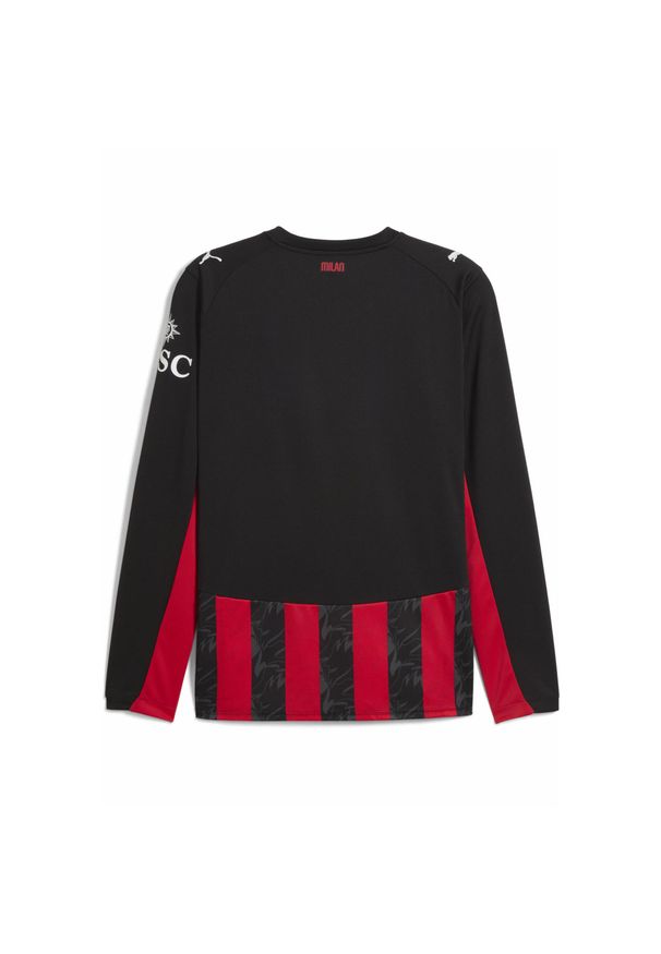 Puma - Męska koszulka domowa z długim rękawem AC Milan 25/26 PUMA. Kolor: czerwony, wielokolorowy, czarny. Długość rękawa: długi rękaw. Długość: długie