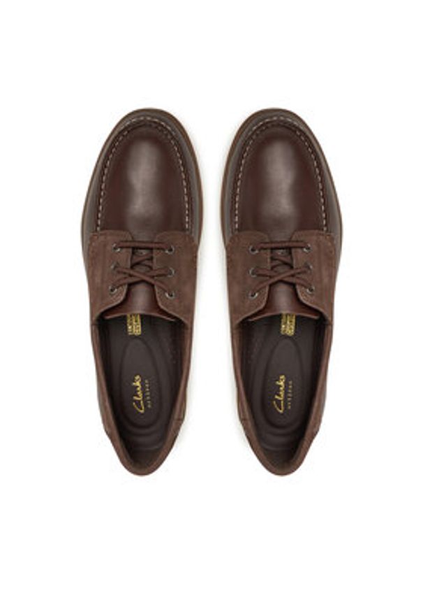 Clarks Mokasyny Bratton Boat 26181271 Brązowy. Kolor: brązowy. Materiał: skóra