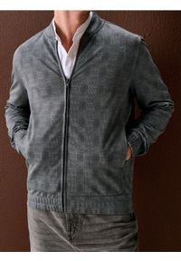 Sinsay - Bluza bomberka z domieszką wiskozy - szary. Kolor: szary. Materiał: wiskoza #1