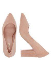 DeeZee Czółenka DZ0010 LIGHT PINK SU Różowy. Kolor: różowy. Materiał: materiał #3