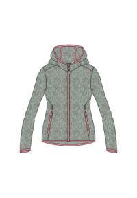 Kurtka dziewczęca CMP Synergent. Kolor: zielony. Materiał: polar. Sport: turystyka piesza #1
