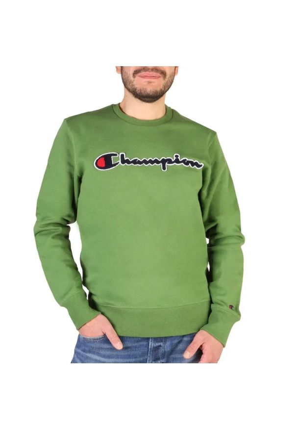 Bluza turystyczna męska Champion. Kolor: zielony. Materiał: bawełna