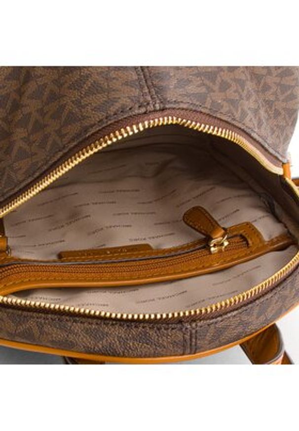 MICHAEL Michael Kors Plecak Rhea Zip 30S7GEZB1B Brązowy. Kolor: brązowy. Materiał: skóra
