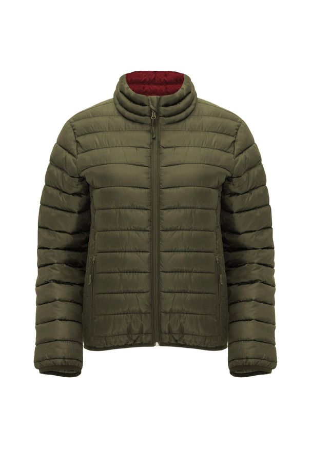 ROLY - Womens/Ladies Finland Slim Padded Jacket. Kolor: zielony. Materiał: puch. Sport: turystyka piesza