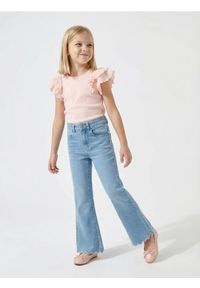 Sinsay - Jeansy flare z dekoracyjnym wykończeniem nogawki - niebieski. Kolor: niebieski #1