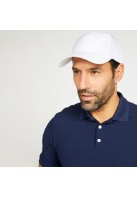 INESIS - Koszulka polo do golfa z krótkim rękawem męska Inesis WW500. Typ kołnierza: golf, polo. Kolor: niebieski. Materiał: materiał, poliester. Długość rękawa: krótki rękaw. Długość: krótkie. Wzór: ze splotem
