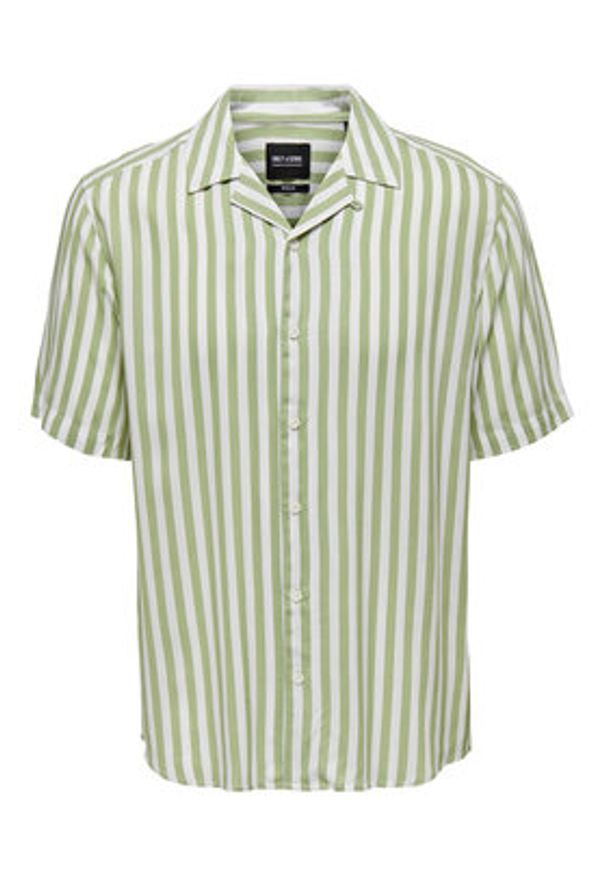 Only & Sons Koszula 22013267 Zielony Regular Fit. Kolor: zielony. Materiał: wiskoza