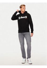 SCHOTT N.Y.C. Bluza SWHOOD Czarny Regular Fit. Kolor: czarny. Materiał: bawełna