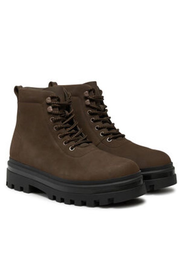 Calvin Klein Jeans Trapery Lugged Laceup Boot Oxf Hiking Nb YM0YM01076 Brązowy. Kolor: brązowy. Materiał: skóra