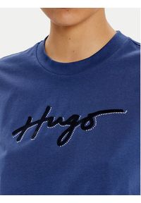 Hugo T-Shirt 50528585 Granatowy Regular Fit. Kolor: niebieski. Materiał: bawełna #4