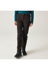 Regatta - Damskie spodnie trekkingowe ze streczem Questra V. Kolor: czarny. Materiał: tkanina