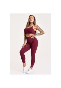 GYM GLAMOUR - Legginsy fitness damskie Gym Glamour push up 2.0. Kolor: czerwony. Sport: fitness