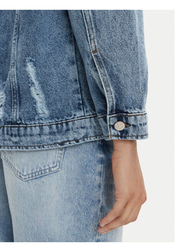 DeeZee Kurtka jeansowa Turin 24M-05 Granatowy Regular Fit. Kolor: niebieski. Materiał: bawełna