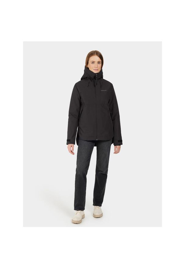 Kurtka ocieplana damska Didriksons Jennie Jacket 2. Kolor: czarny. Sport: turystyka piesza
