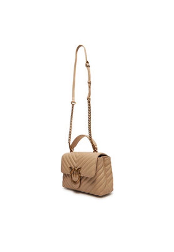 Pinko - PINKO Torebka Love Lady Puff Mini Cl AI PE 25 PLTT 100044 A0GK Beżowy. Kolor: beżowy. Materiał: skórzane