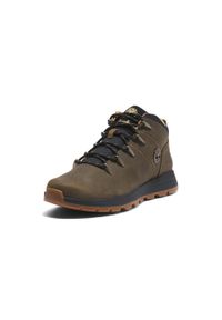 Buty turystyczne Timberland Sprint Trekker Mid Olive Full Grain. Kolor: brązowy. Sport: bieganie