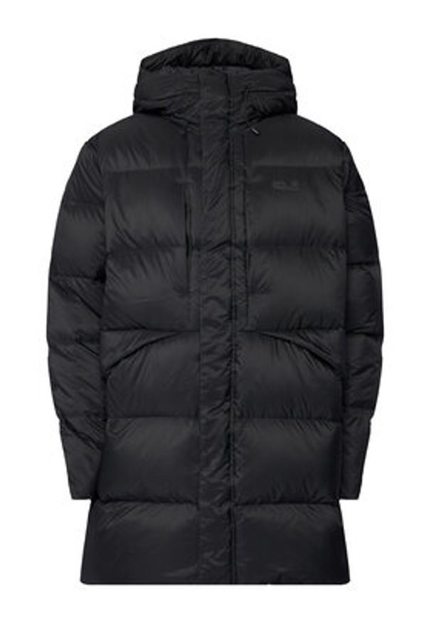 Jack Wolfskin Kurtka puchowa Icy Hill A65049 Czarny Relaxed Fit. Kolor: czarny. Materiał: syntetyk