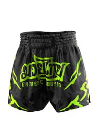 Spodenki Muay Thai męskie EXTREME HOBBY BLACK PANTHER. Kolor: zielony, czarny, wielokolorowy. Materiał: poliester